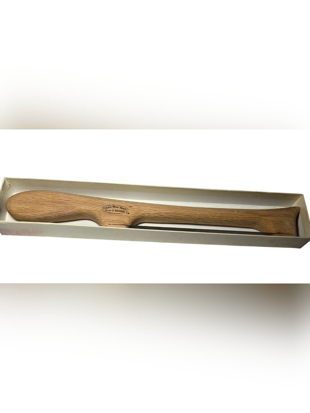 Oak Spreader Knife - Natural Wood Vintage Slices like wire controls like a knife